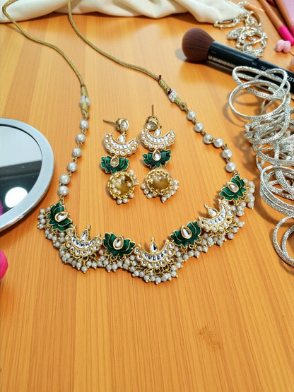 Kundan Lotus Set