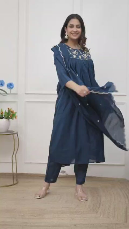 Mul Chanderi Dress